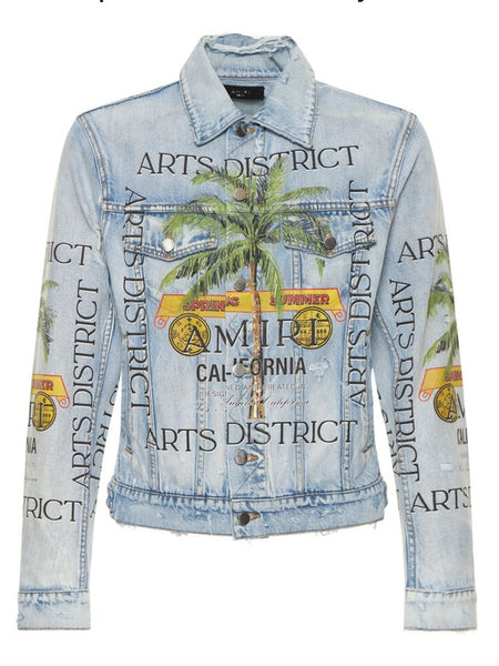 Amiri Arts District Graphic Print Denim Jacket