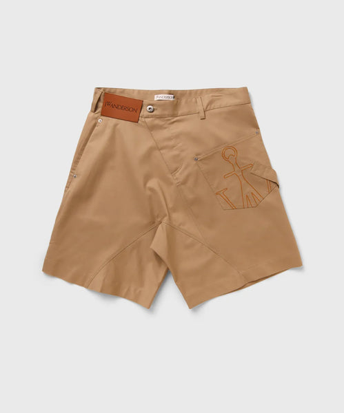 JW Anderson Embroidered Twisted Brown Shorts US & UK 36 fits like 30